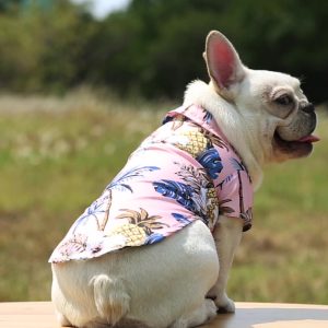 Small Medium Dog Beach Pineapple Shirt Hawaiian Pet Dog Cat Golden Retriever Summer Thin Clothes Supplies