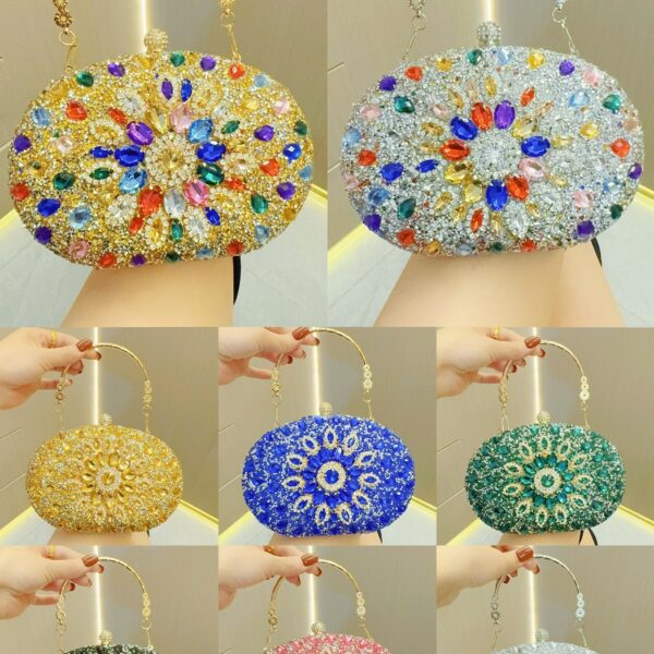 New Style, Aristocratic Texture Rhinestone Bag, Women's Evening Dress Banquet Clutch Bag, Diamond-Embedded Handbag, Evening Bag, Cheongsam Bag