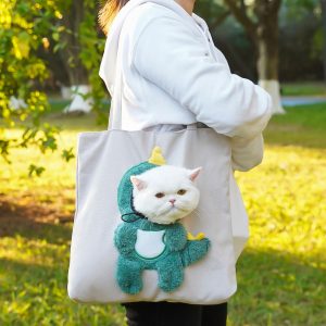 Pet Outgoing Bag Cat Bag Shoulder Handbag Cat Bag Small Dog Can Stick Head Single Shoulder Bag Supplies Bee