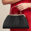 Vintage Handbag, Cheongsam Women's Bag, Banquet Evening Dress Bag, Pleated Bride Wedding Bag