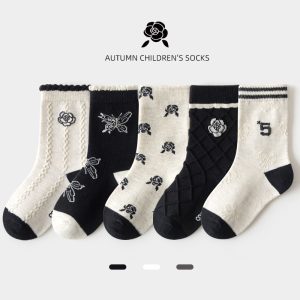 Spring and fall cartoon mid-calf children's socks