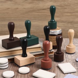 Wooden Handle Colored Sponge Stamp Scrapbook Ink DIY Blending Material Coloring Tool