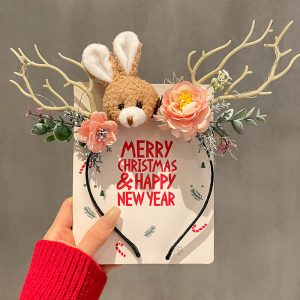 Christmas Hairbands, Children's Hair Accessories, Festival Gift Reindeer Hairpins, Party Decoration Headbands, Cosplay Head Ornaments