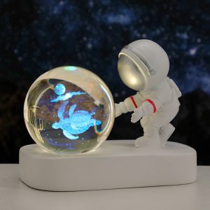 Astronaut galaxy night light colorful crystal ball