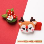 Wool felt poke and poke music Christmas brooch hairpin Festive decorations Handmade DIY