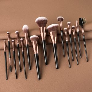 15-Piece Portable Brush Kit - Complete Eyeshadow & Powder Brushes