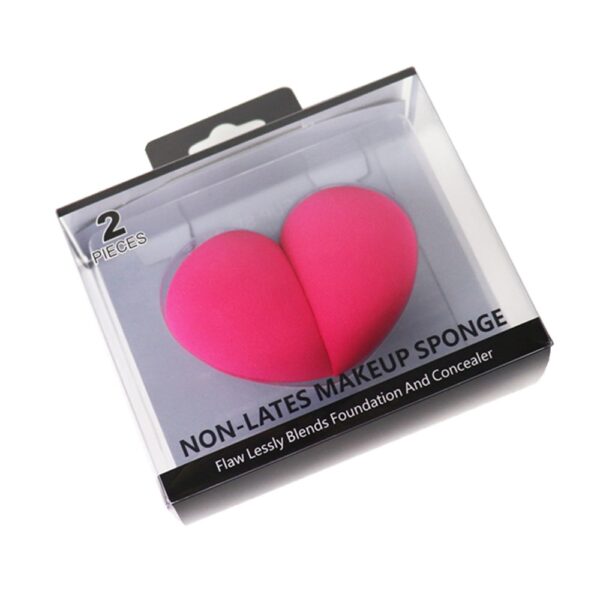 Heart-Shaped Blending Sponges (2-Piece) - Watermelon Textured Sponges