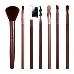 7-Piece Travel Makeup Brush Set - Compact Blush & Contour Brushes