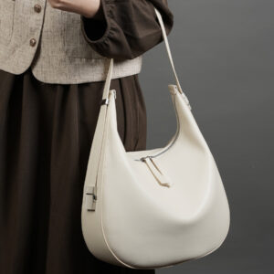Unique Leather Hobo Bag - Underarm Sling & Crescent Shoulder Purse