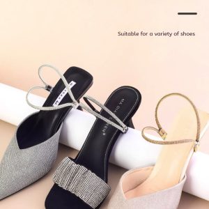 Heel Gripper Straps - Crystal-Studded Anti-Slip Shoelaces