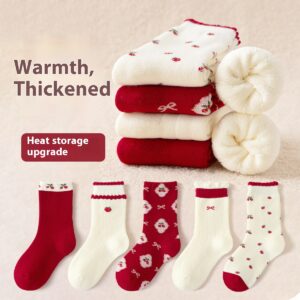 Festive Christmas Socks for Kids - Special Holiday Design Cotton Winter Stockings