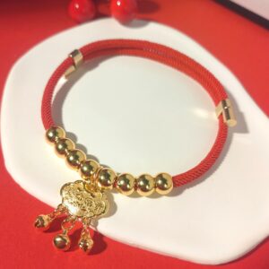 Cat Accessories - Handcrafted Red Rope Collar for Pets with Silent Jingle