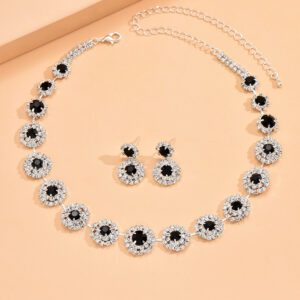 2024 New Jewelry Set - Metal Diamond Necklace & Earrings