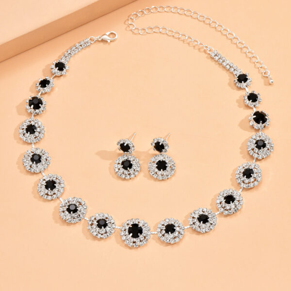 2024 New Jewelry Set - Metal Diamond Necklace & Earrings