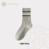 Vintage Stripe Men's Cotton Crew Socks Comfortable Mid-Calf Business Casual Athletic Socks for Fall Winter