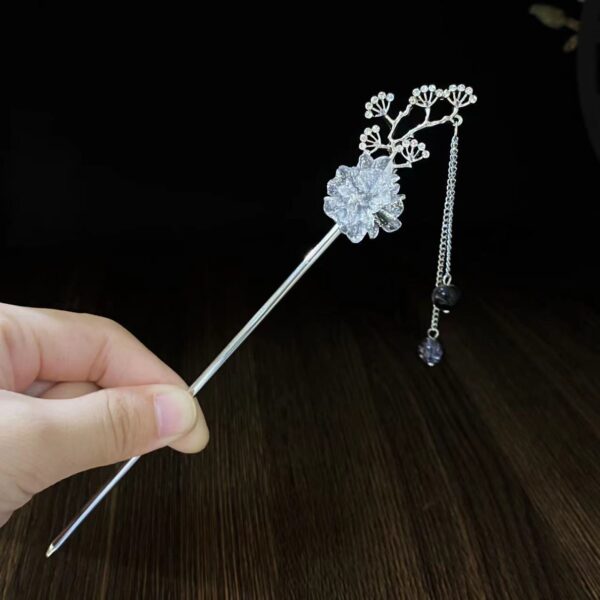 Modern Chinese Black Ink Painting Hairpin