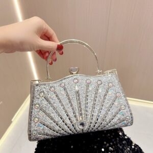 Diamond-Full Evening Clutch Bag for Women