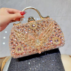 Diamond-Crystal Clutch Bag for Women