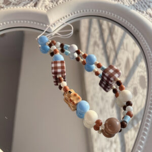 Cute Block Dog Chain for Phone Shells with Charm Hook