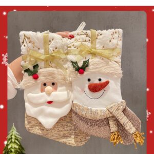 Festive Christmas Stocking Gift Bags for Kids, Classroom Holiday Decorations and Party Favors