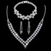 Fashion Shine Water Diamond Silver Claw Chain Jewelry Set