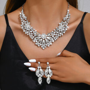 Fashion Statement Jewelry Set Women's Necklace & Earrings for Wedding or Formal Events