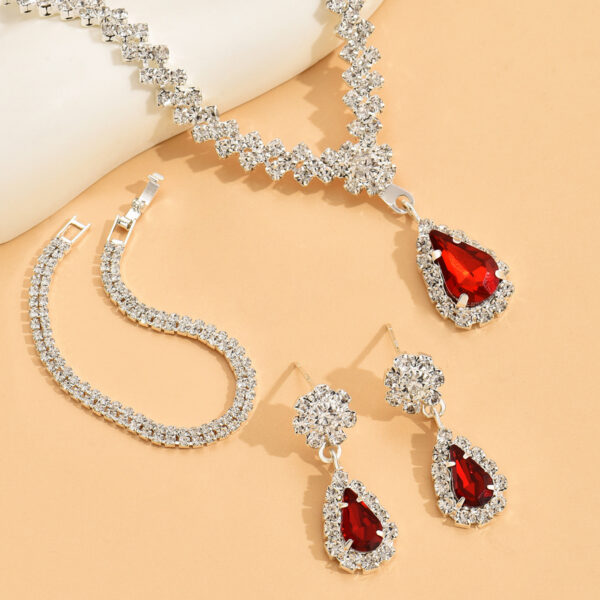2024 New Jewelry Set - Metal Diamond Necklace & Earrings