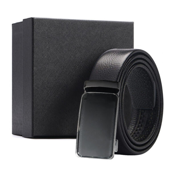 Business Gift Belt for Men, High - end Genuine Leather Automatic Buckle, Top - grain Cowhide Men's Waist Belt