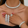 Jewelry Set - Multi-Water Diamond Necklace & Flowing Earrings Bracelet