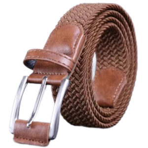 Elastic Belt for Men and Women, Casual Stretch Woven Pin Buckle Belt, Comfortable Sports Waist Belt