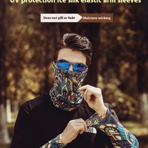 Ice Silk Sun Protection Sleeves, Ice Sleeves, Magic Headscarf, for Men, Summer, Stylish, for Women, UV Protection, for Driving, Cycling, Arm Protection, Tattoo Cover
