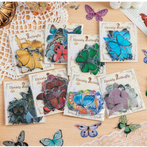 Versatile Butterfly Series Journal DIY Stickers, Cute Waterproof PVC Children's Stickers, Korean Gu Ka Material Paper