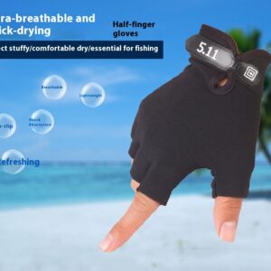 511 Half - Finger Tactical Gloves, Anti - slip, Wear - resistant, for Fitness, Military Fans, Camouflage, Outdoor Sports, Half - length Cycling Gloves