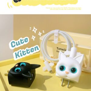 Cute Kitty Charger Case for Apple iPhone14 with 20W Charger