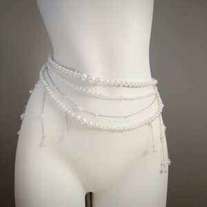 Multi layer pearl belt personalized waist chain、necklace