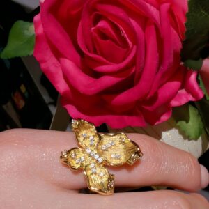 Double Lotus Ring in 18K Gold Plating