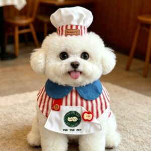 Cat harness apron printed bib pet clothing